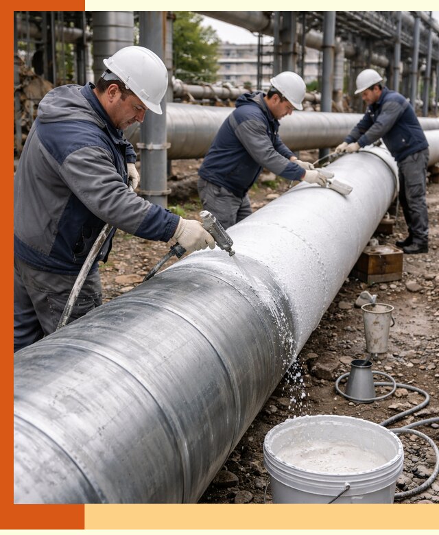 Утепление теплотрассы жидкой теплоизоляцией в Гуково