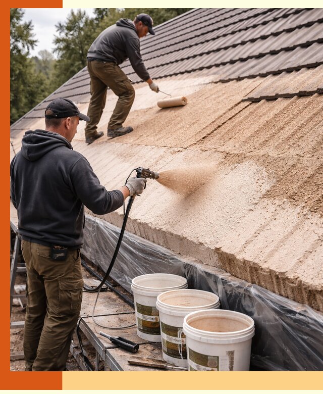 Утепление кровли жидкой пробкой в Гуково для домов и зданий