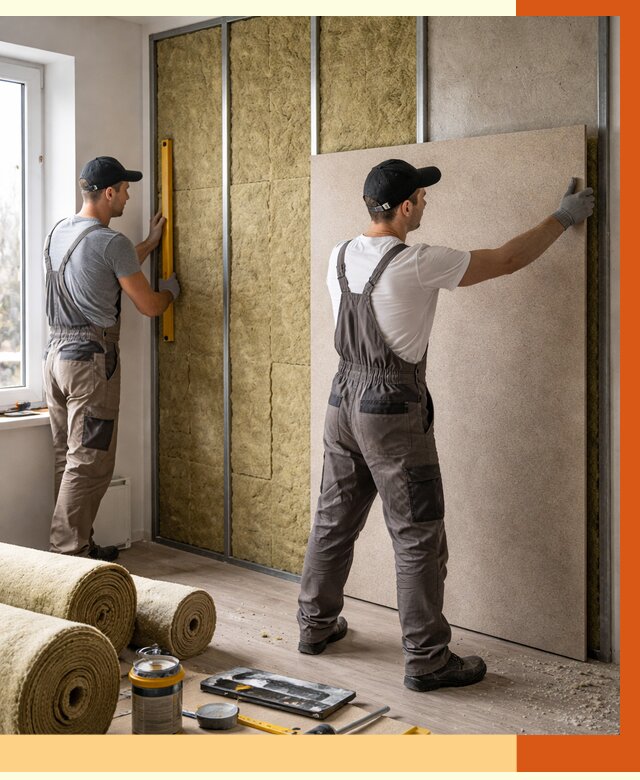 Шумоизоляция стен в Гуково от 4620 руб/м2 — звукоизоляция стен под ключ | ТепломастерГкв