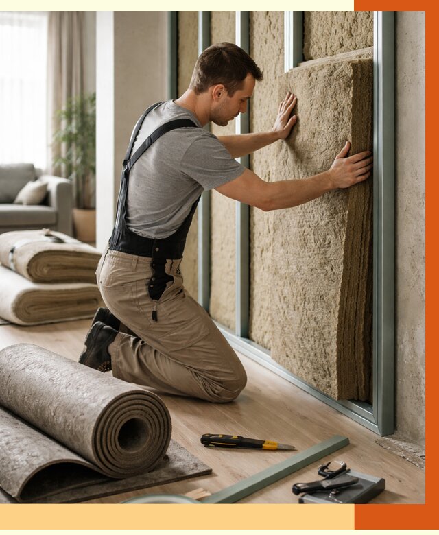 Шумоизоляция перегородок в Гуково от 1694 руб. за м2 — ТепломастерГкв