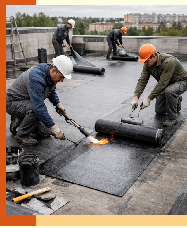 Профессиональная гидроизоляция плоской кровли в Гуково