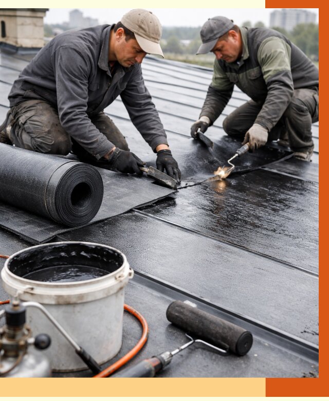 Гидроизоляция фальцевой кровли в Гуково от 7700 руб. под ключ | ТепломастерГкв