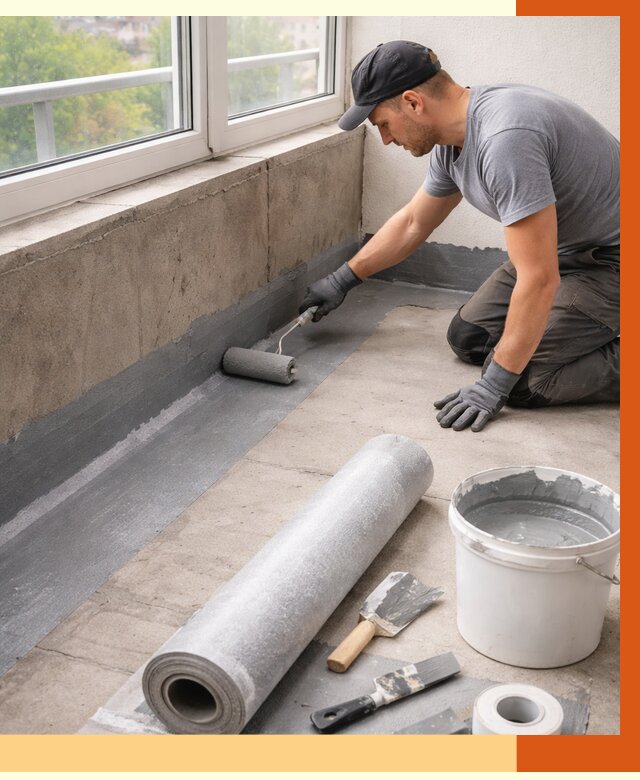 Профессиональная гидроизоляция балкона в Гуково от 4312 руб. | ТепломастерГкв