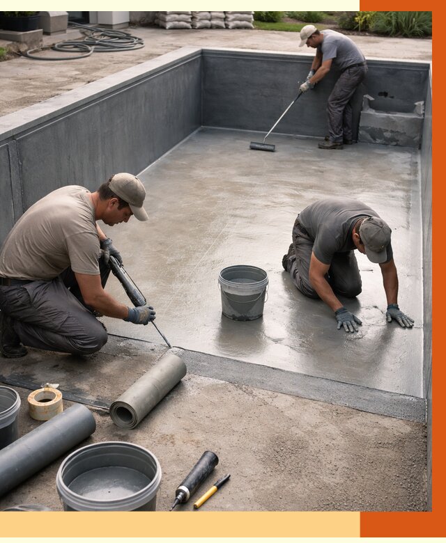 Профессиональная гидроизоляция бассейна в Гуково от 6673 руб. за м2 | ТепломастерГкв