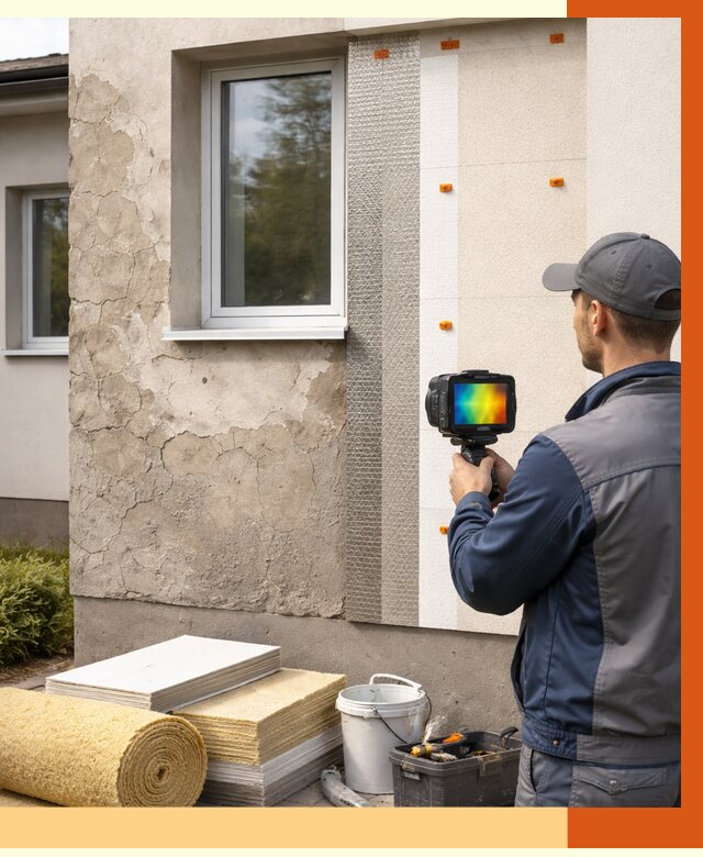 Тепловизионное обследование фасада в Гуково от 4620 руб. под ключ | ТепломастерГкв