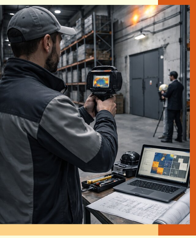 Тепловизионное обследование склада в Гуково от 6673 руб. | ТепломастерГкв