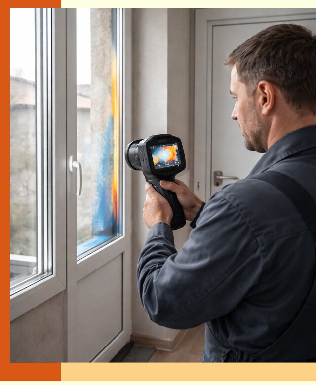 Тепловизионное обследование окон и дверей в Гуково