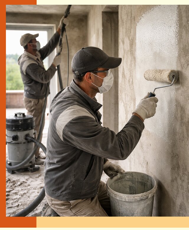 Подготовка поверхности под напыление утеплителя в Гуково