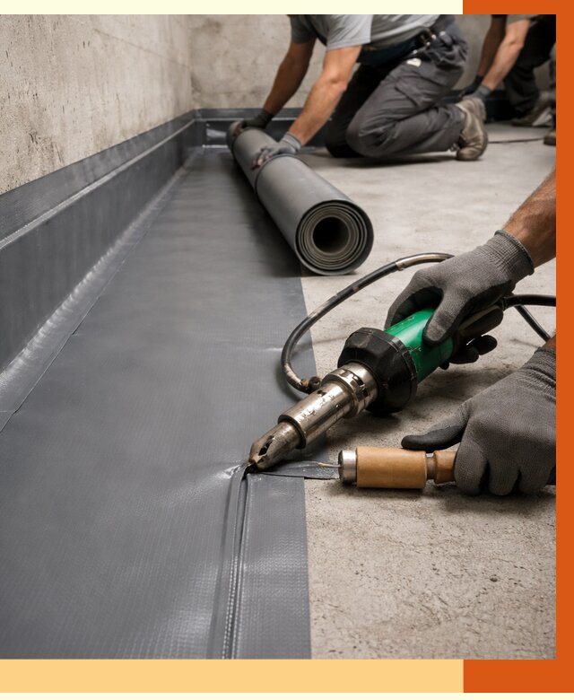 Монтаж гидроизоляционной мембраны в Гуково от 1021 руб/м2 | ТепломастерГкв